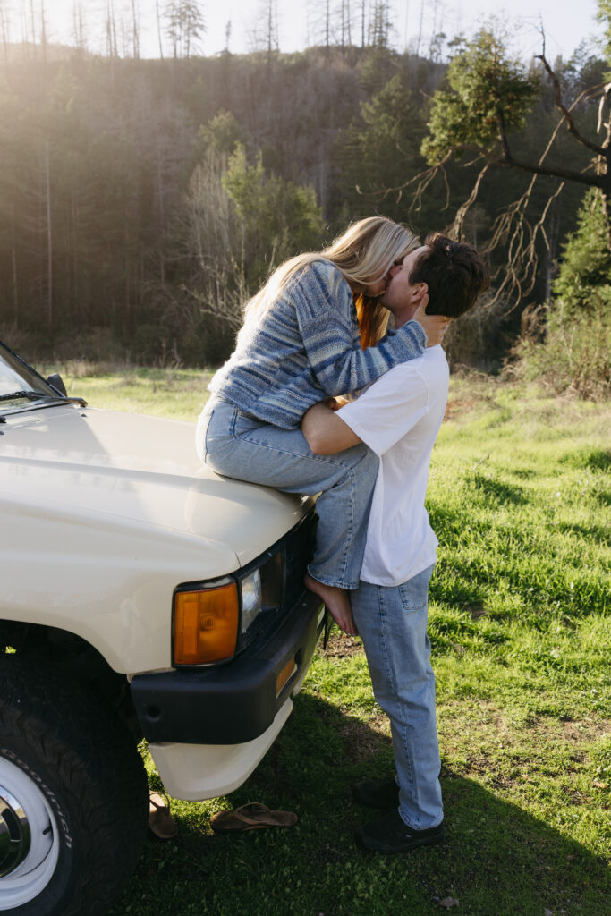 Tenaya and Simon engagement session california central coast